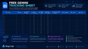 Spreadsheet fields for manually tracking Gemini brand mentions and citations